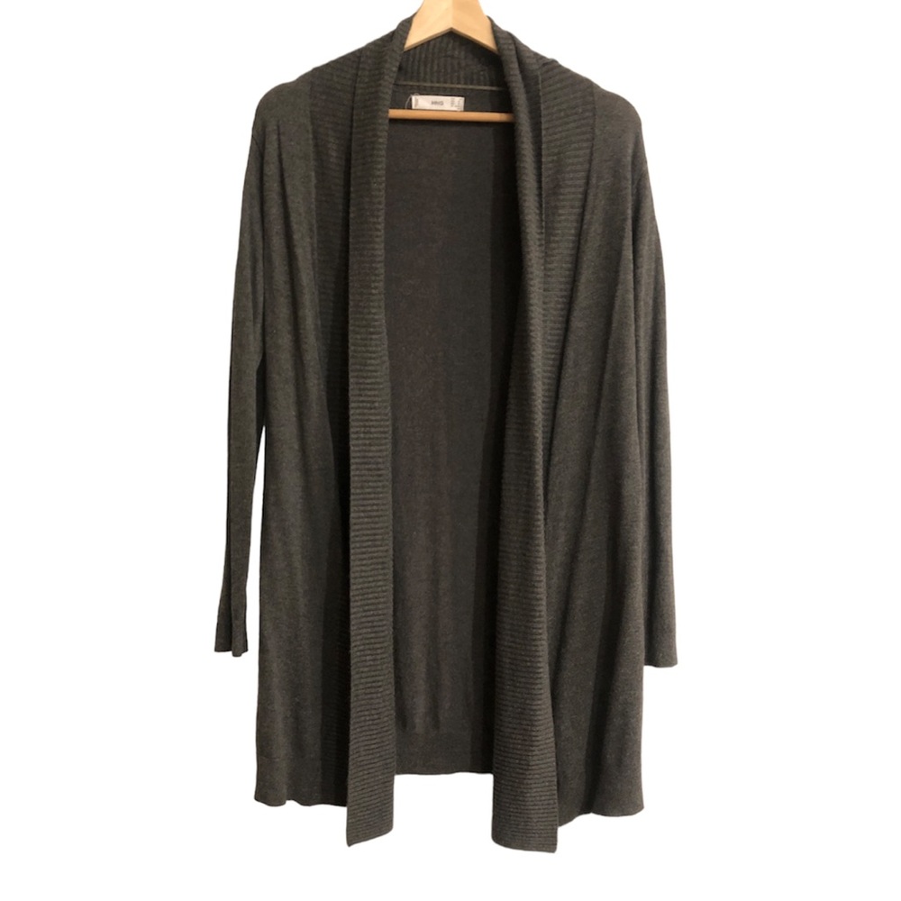 Mango open front knit cardigan